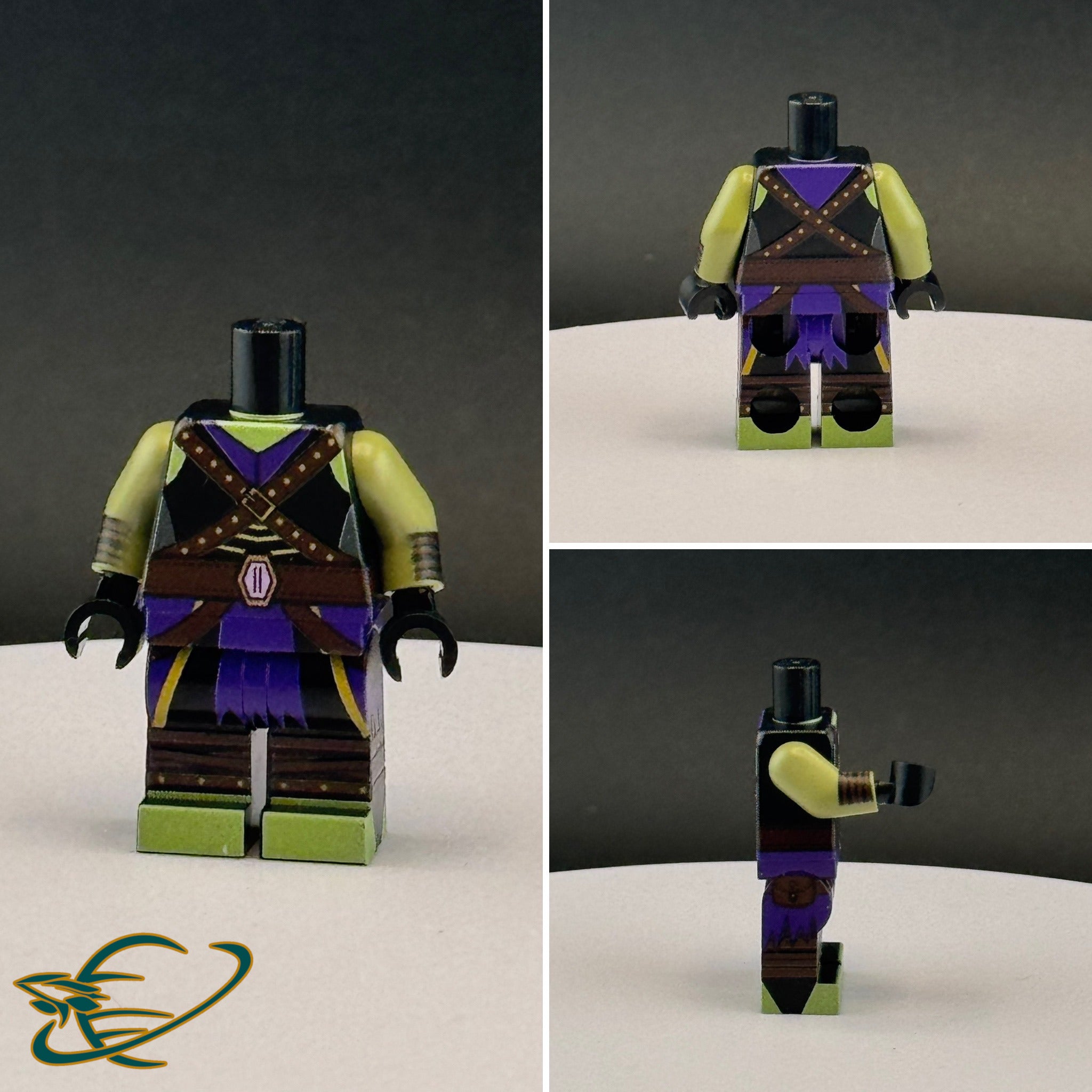 Amethyst Ranked Female Hornfolk Adventurer Outfit: Official YANDEVER Minifigure Body